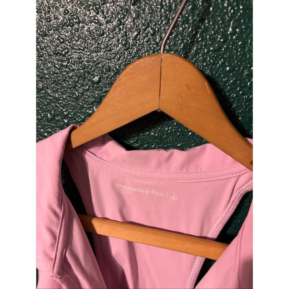 Abercrombie and Fitch Pink Athletic Dress Sz Large Collared - Picture 2 of 4